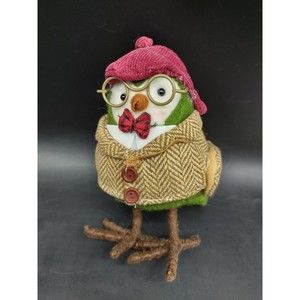 Target Wondershop 6.5" Featherly Friends Bird w/ Glasses & Tweed QUINCY